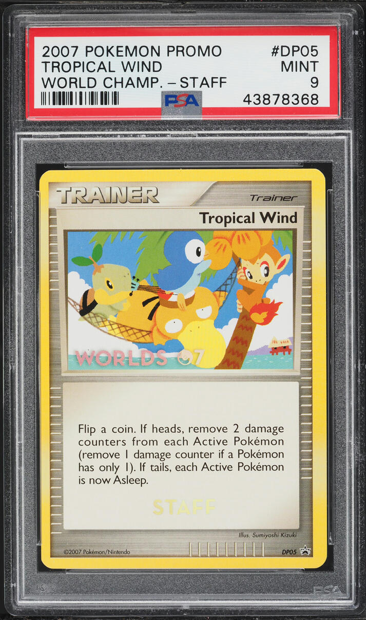 2007 Pokemon World Championships Promo Staff Tropical Wind #DP05 PSA 9 MINT