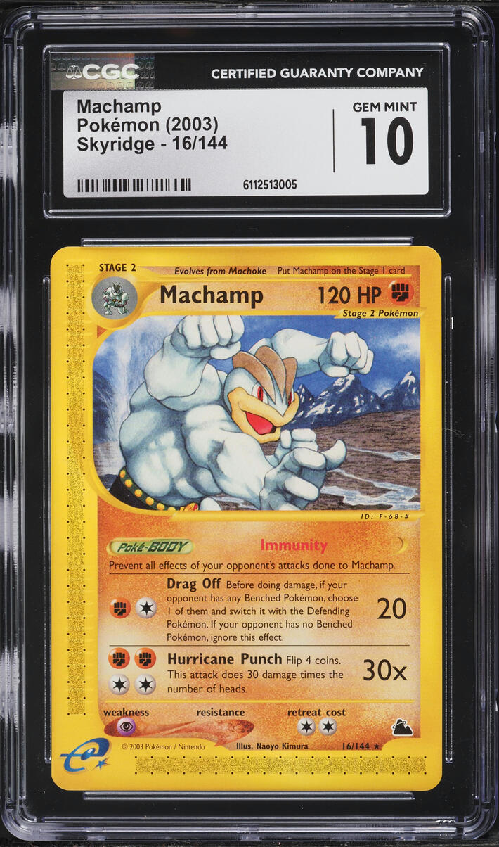 2003 Pokemon Skyridge Machamp #16 CGC 10 GEM MINT
