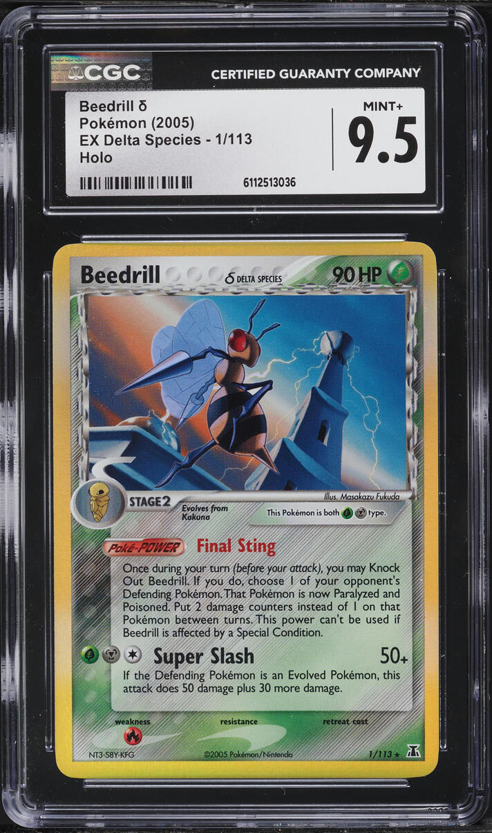 2005 Pokemon EX Delta Species Holo Beedrill #1 CGC 9.5 MINT+