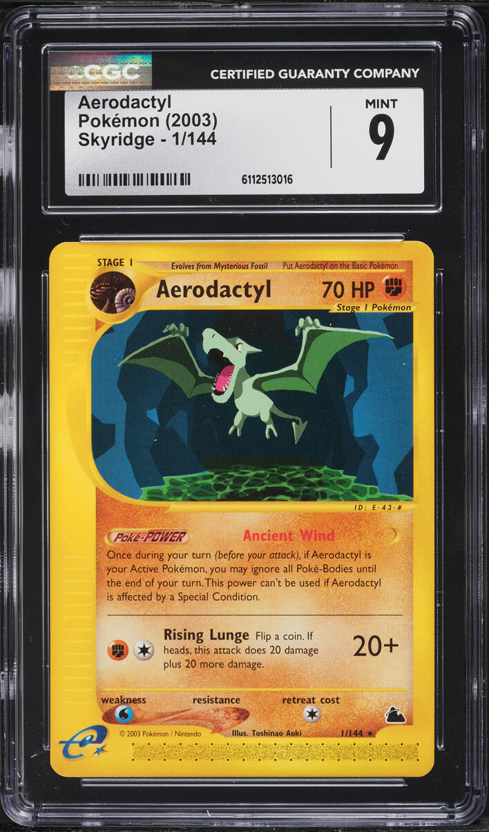 2003 Pokemon Skyridge Aerodactyl #1 CGC 9 MINT