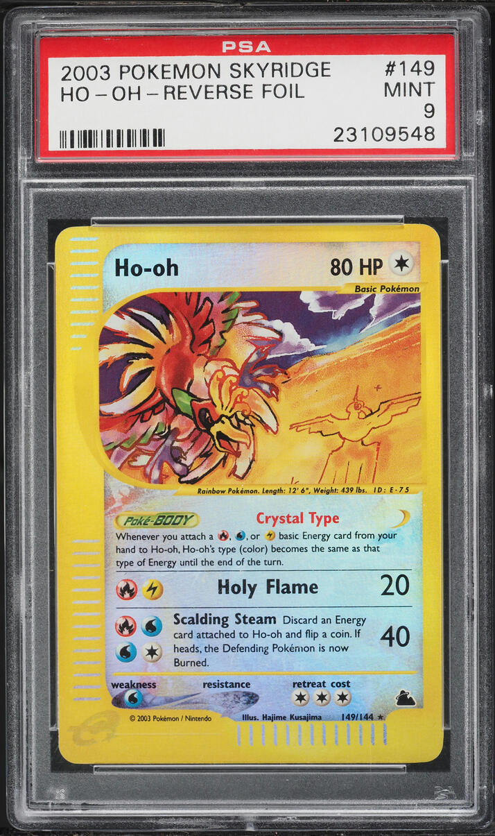 2003 Pokemon Skyridge Reverse Holo Crystal Ho-Oh #149 PSA 9 MINT