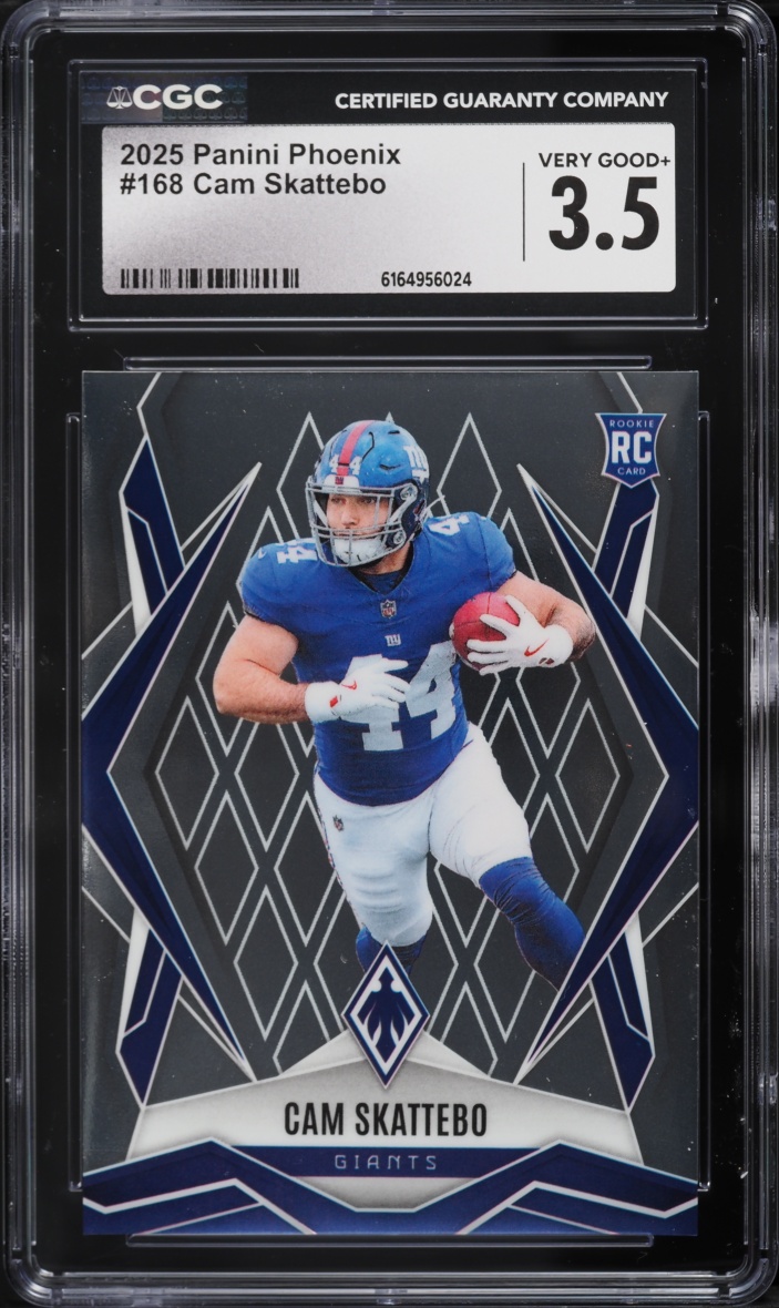 2025 Panini Phoenix Cam Skattebo ROOKIE #168 CGC 3.5 VG+