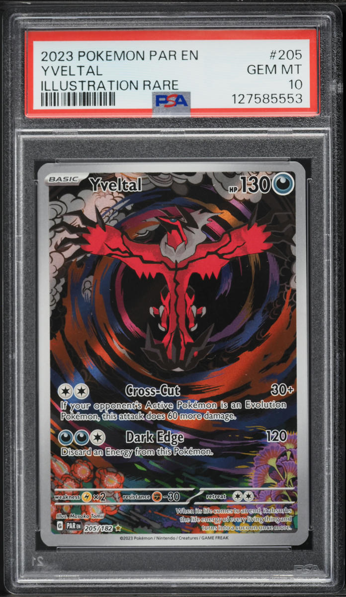 2023 Pokemon Scarlet & Violet Paradox Rift IR Yveltal #205 PSA 10 GEM MINT