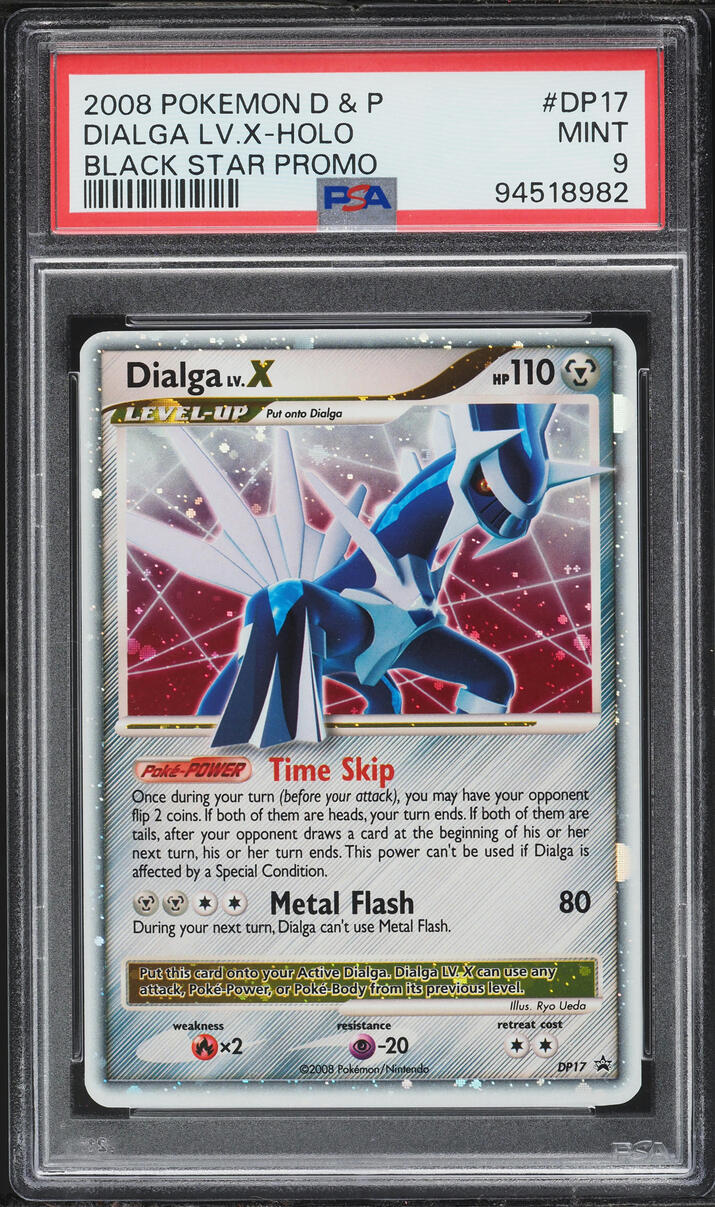 2008 Pokemon Diamond & Pearl Black Star Promo Holo Dialga Lv.X #DP17 PSA 9 MINT