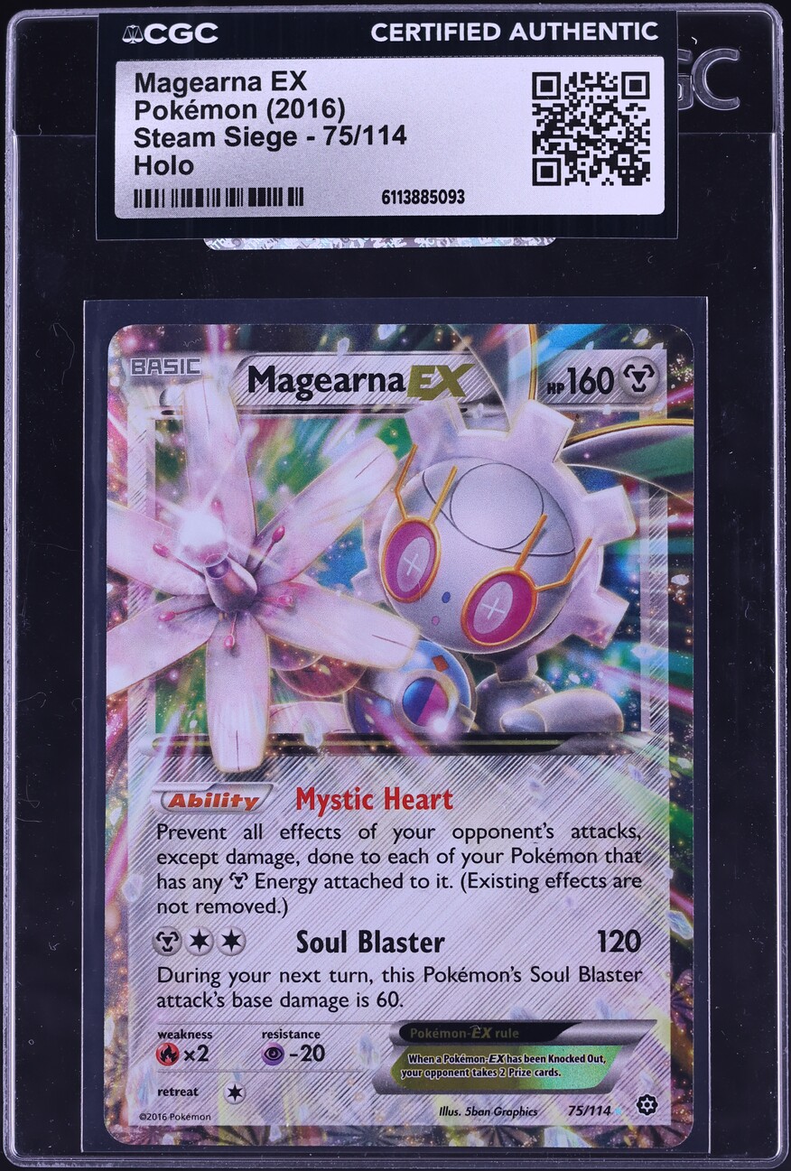2016 Pokemon XY Steam Siege Holo Magearna EX #75 CGC AUTH
