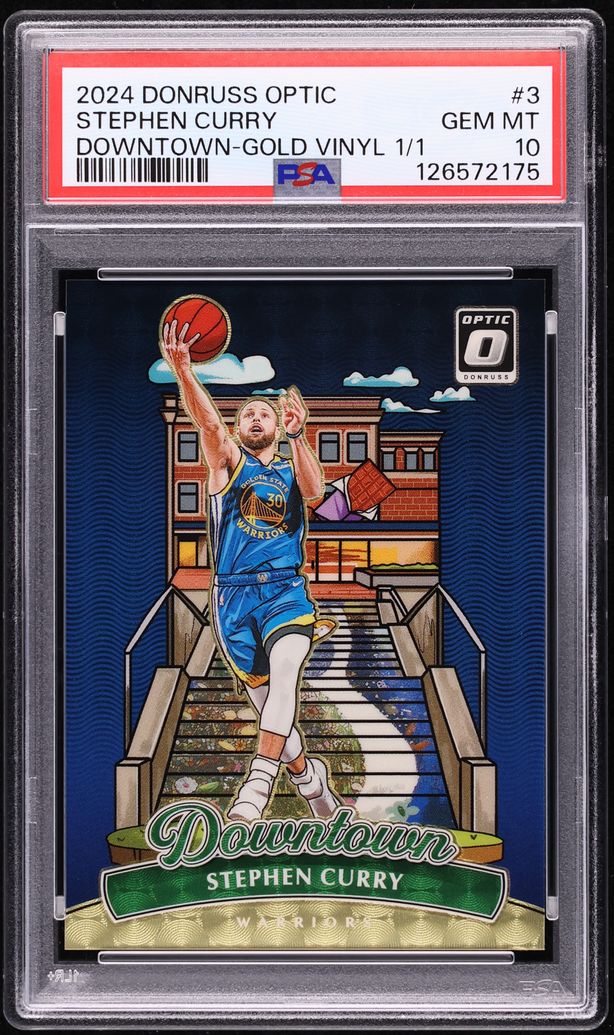 2024 Donruss Optic Downtown Gold Vinyl Stephen Curry 1/1 #3 PSA 10 GEM MINT