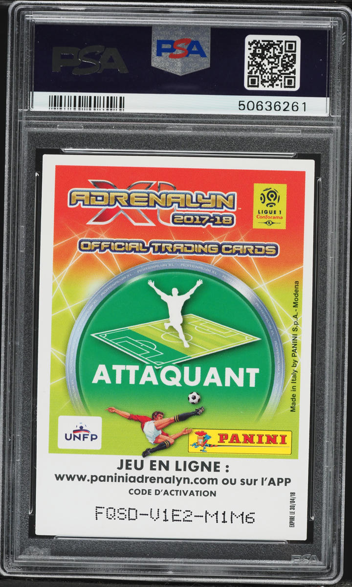 2017 Panini Adrenalyn XL Kylian Mbappe ROOKIE #455 PSA 9 MINT