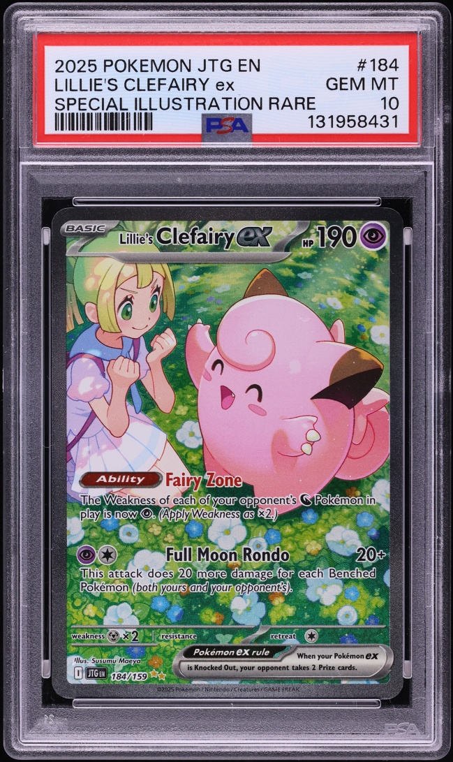 2025 Pokemon Scarlet & Violet Journey Together SIR Lillie's Clefairy ex #184 PSA 10 GEM MINT