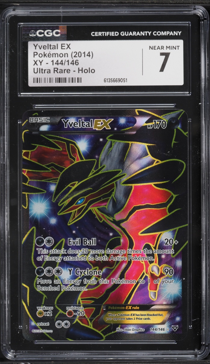 2014 Pokemon XY Full Art Yveltal EX #144 CGC 7 NRMT