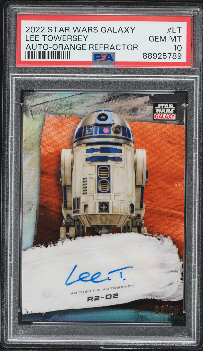 2022 Topps Chrome Star Wars Galaxy Orange Refractor Lee Towersey AUTO 1/25 PSA 10 GEM MINT