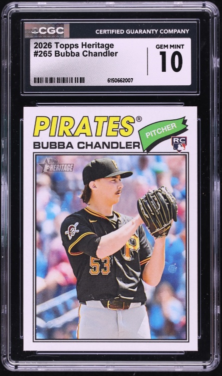 2026 Topps Heritage Bubba Chandler ROOKIE #265 CGC 10 GEM MINT