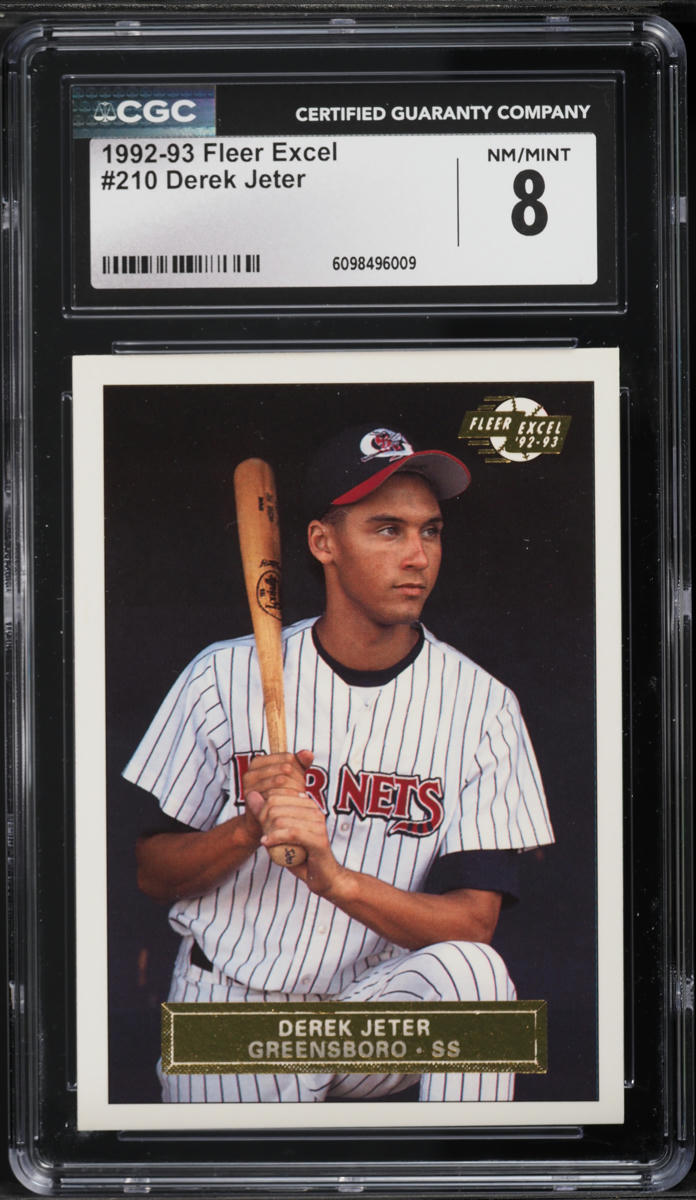 1992 Fleer Excel Derek Jeter ROOKIE #210 CGC 8 NM-MT