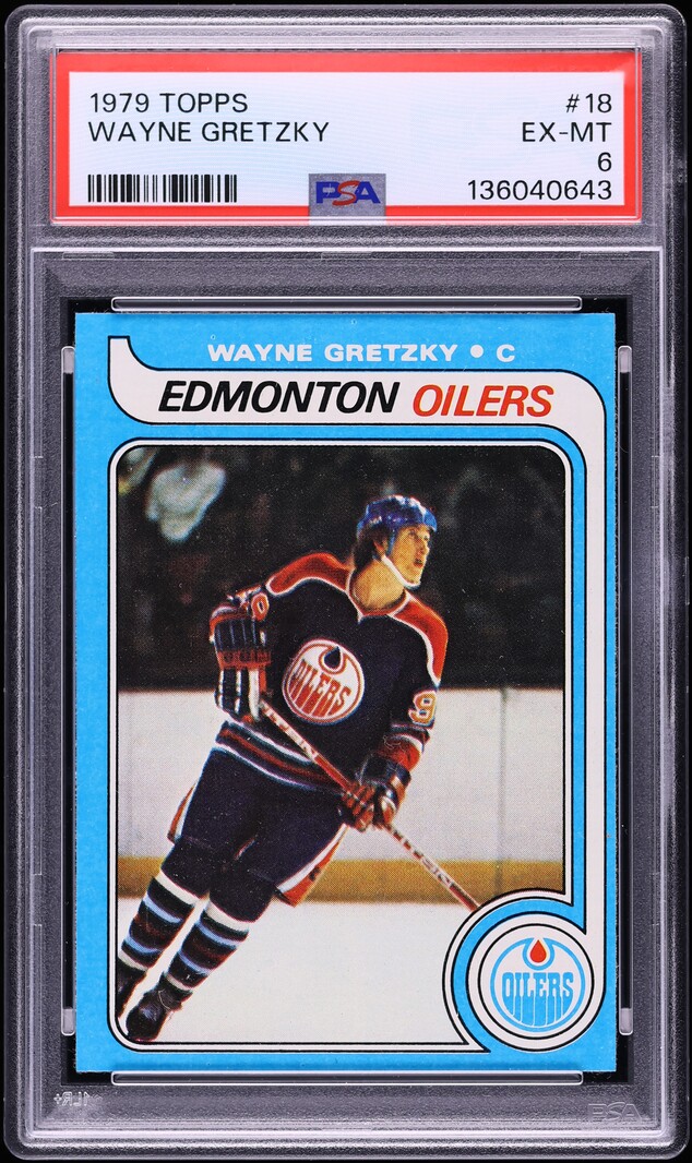 1979 Topps Hockey Wayne Gretzky ROOKIE #18 PSA 6 EXMT