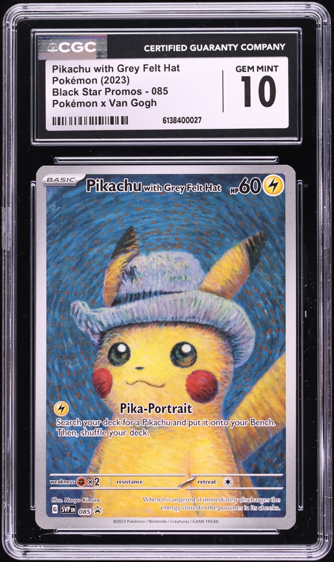 2023 Pokemon SV Promo Van Gogh Full Art Pikachu With Grey Felt Hat #85 CGC 10 GEM MINT