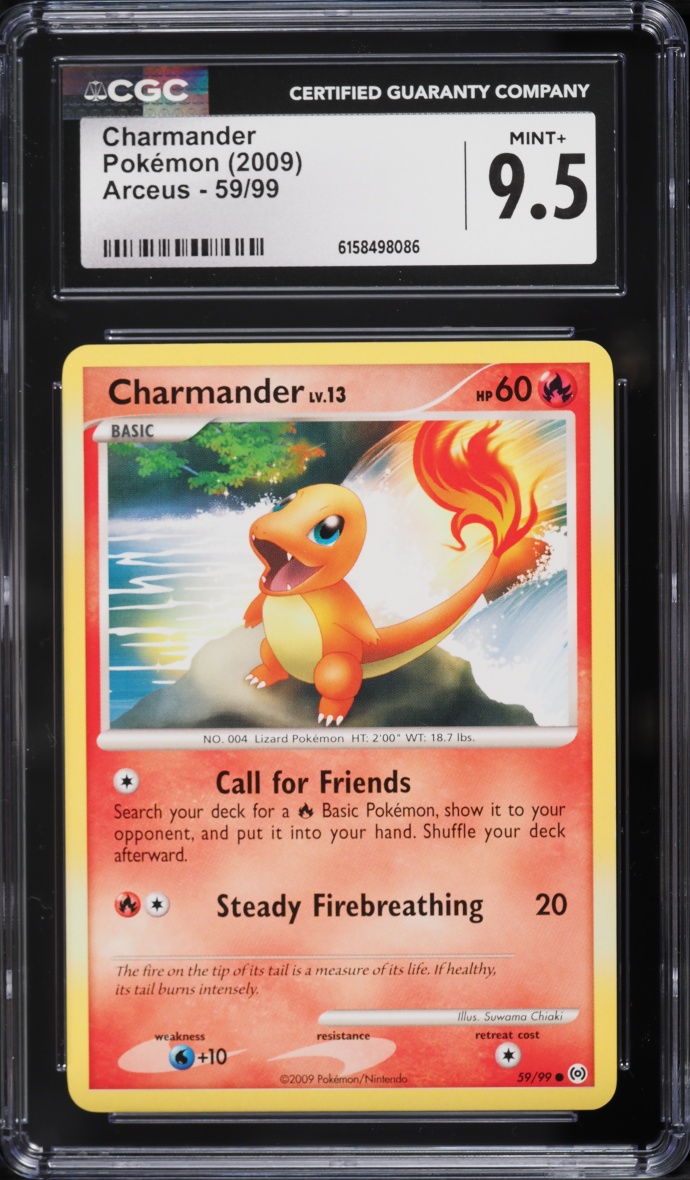 2009 Pokemon Platinum Arceus Charmander #59 CGC 9.5 MINT+