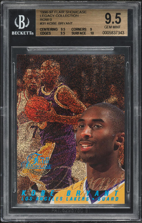 1996 Flair Showcase Class Of '96 Kobe Bryant ROOKIE #4 SGC 8.5 NM