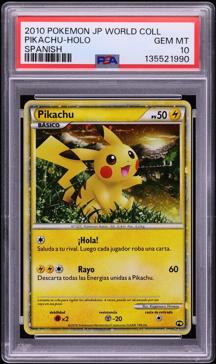 2010 Pokemon Korean World Collection Holo Pikachu PSA 10 GEM MINT