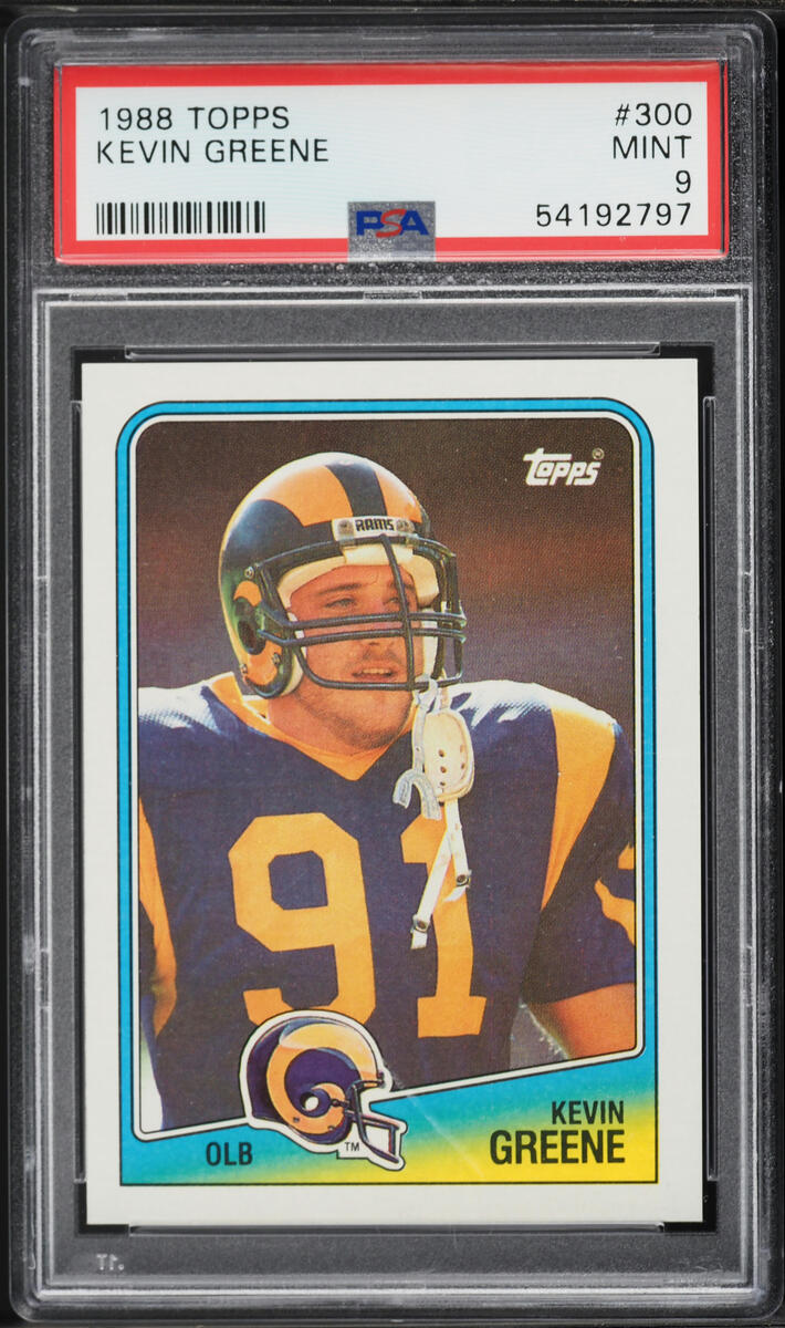 1988 Topps Football Kevin Greene ROOKIE #300 PSA 9 MINT