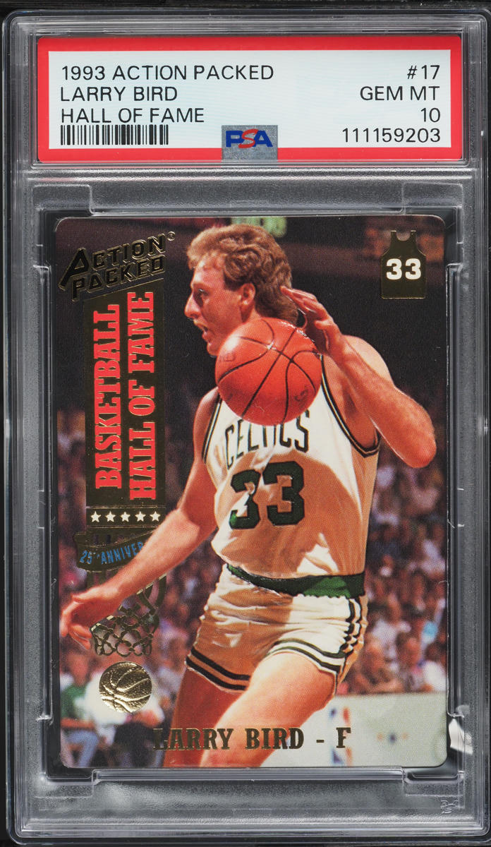 1993 Action Packed Hall Of Fame Larry Bird #17 PSA 10 GEM MINT
