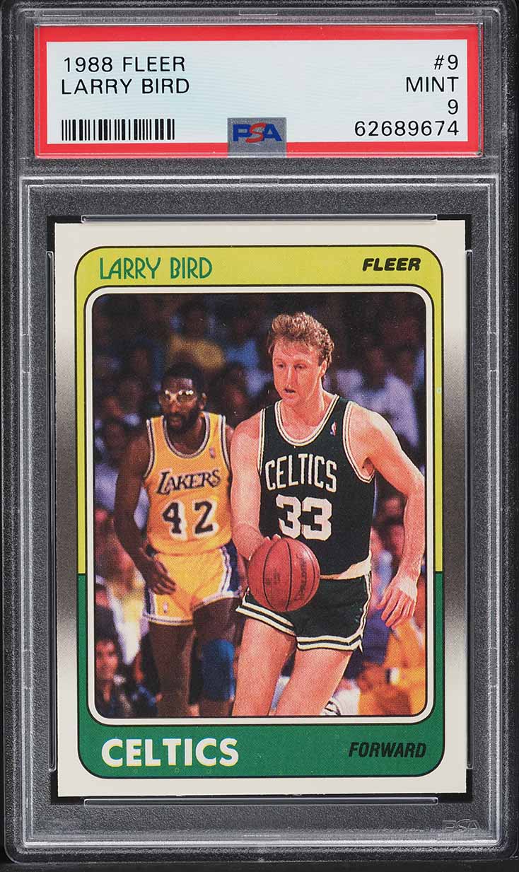 1988 Fleer Basketball Larry Bird #9 PSA 9 MINT