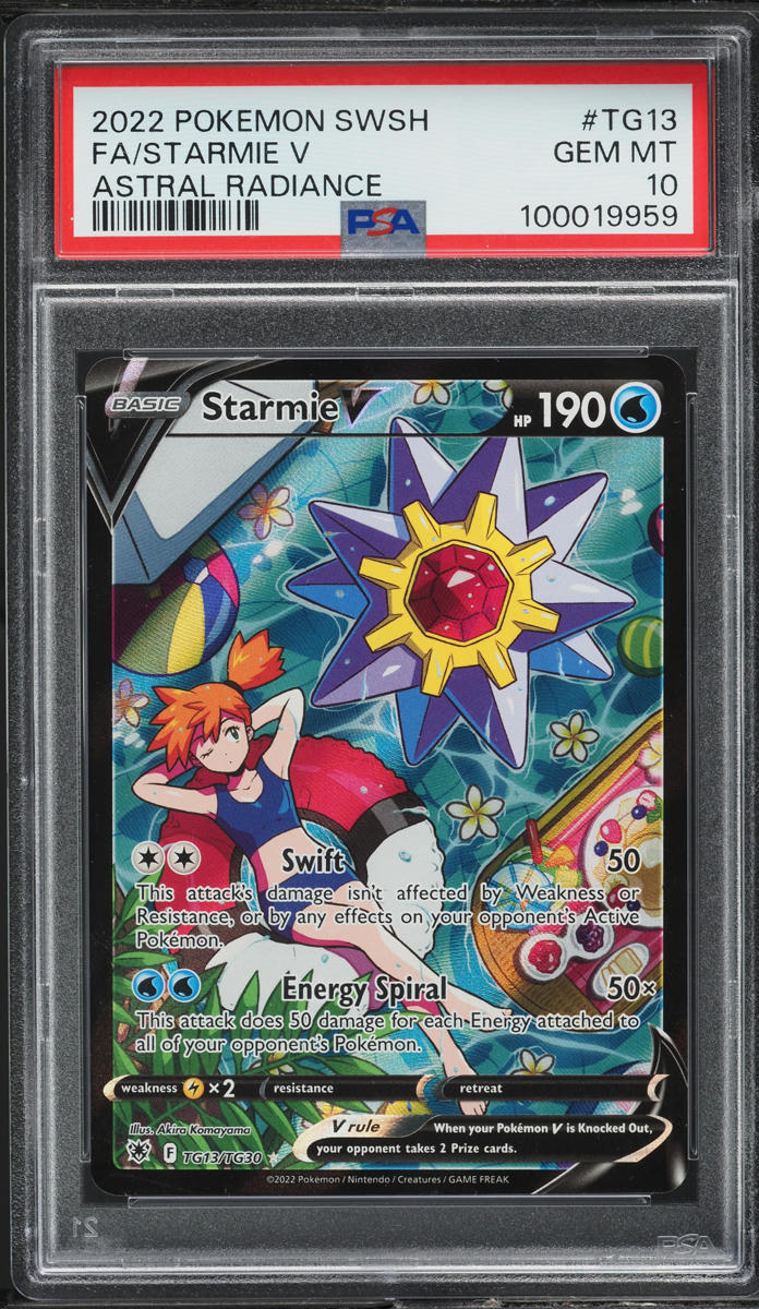 2022 Pokemon SWSH Astral Radiance Full Art Starmie V #TG13 PSA 10 GEM MINT