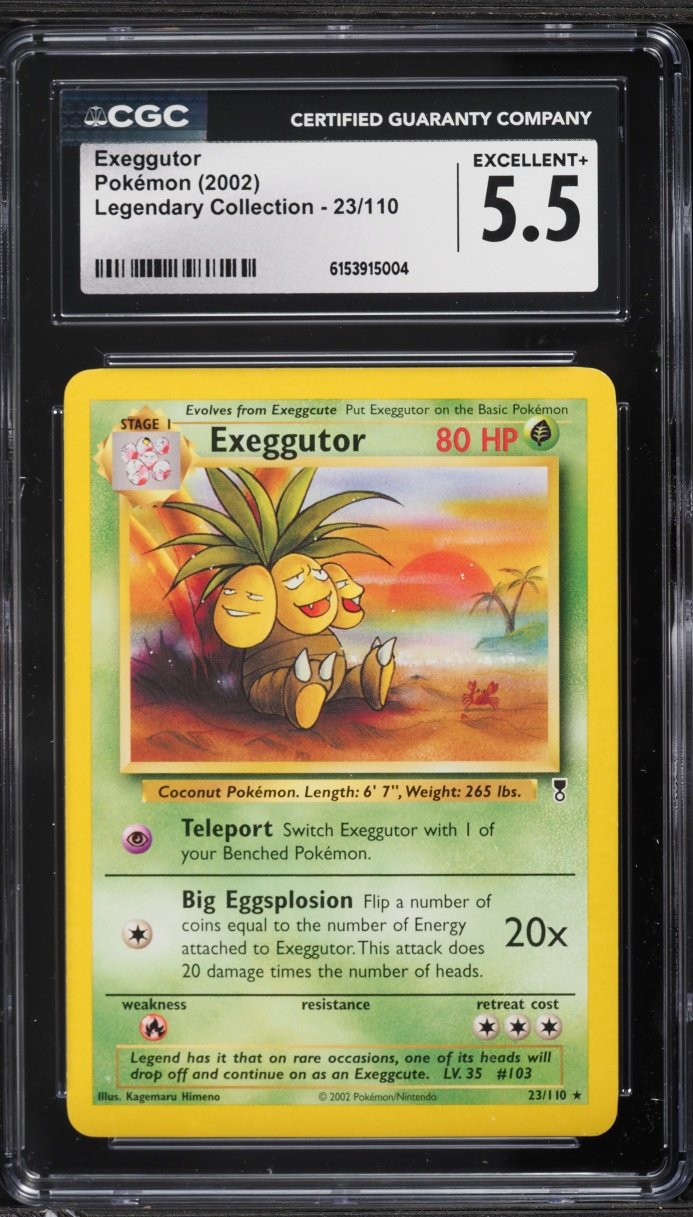 2002 Pokemon Legendary Collection Exeggutor #23 CGC 5.5 EX+