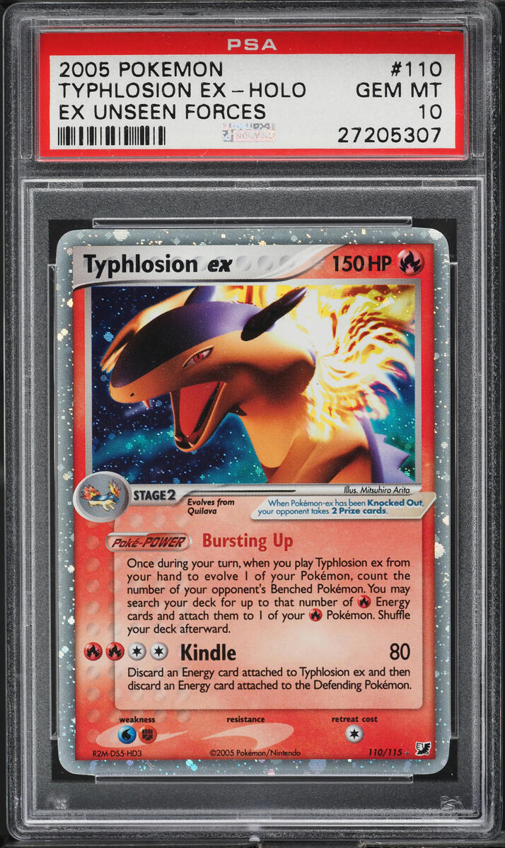 2005 Pokemon EX Unseen Forces Holo Typhlosion ex #110 PSA 10 GEM MINT