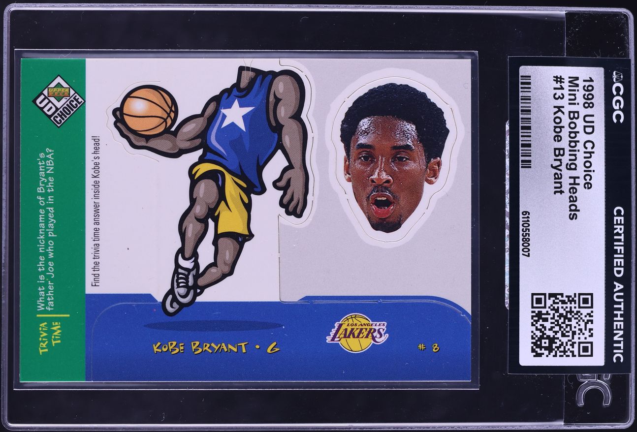1998 Upper Deck Choice Mini Bobbing Heads Kobe Bryant #13 CGC AUTH
