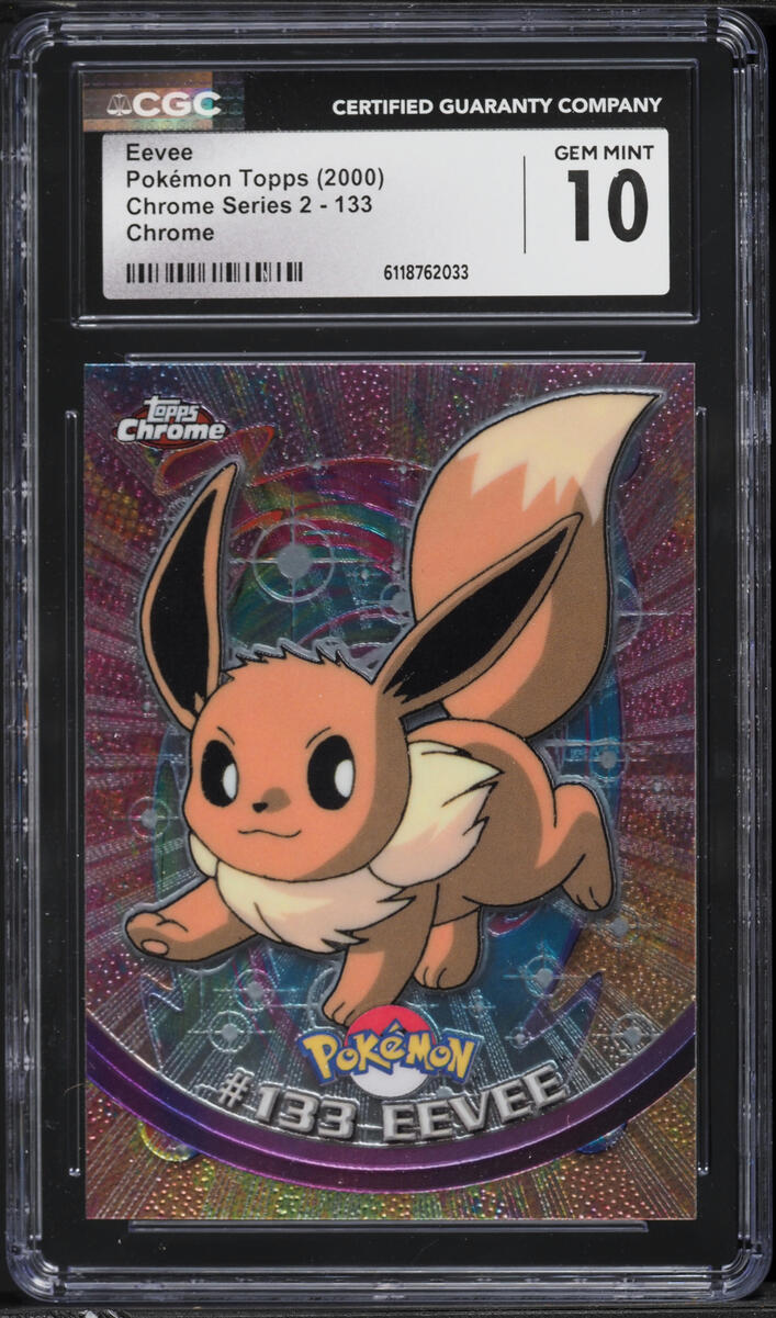 2000 Topps Chrome Pokemon Series 2 Eevee #133 CGC 10 GEM MINT