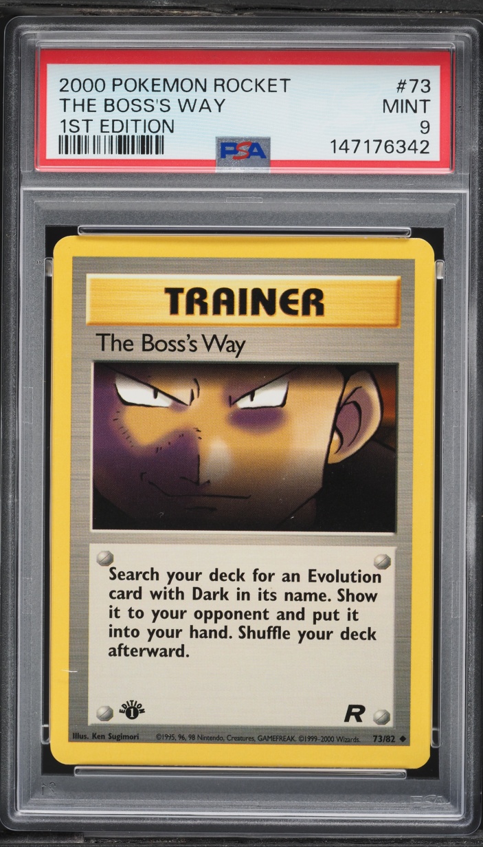 2000 Pokemon Team Rocket 1st Edition The Boss's Way #73 PSA 9 MINT