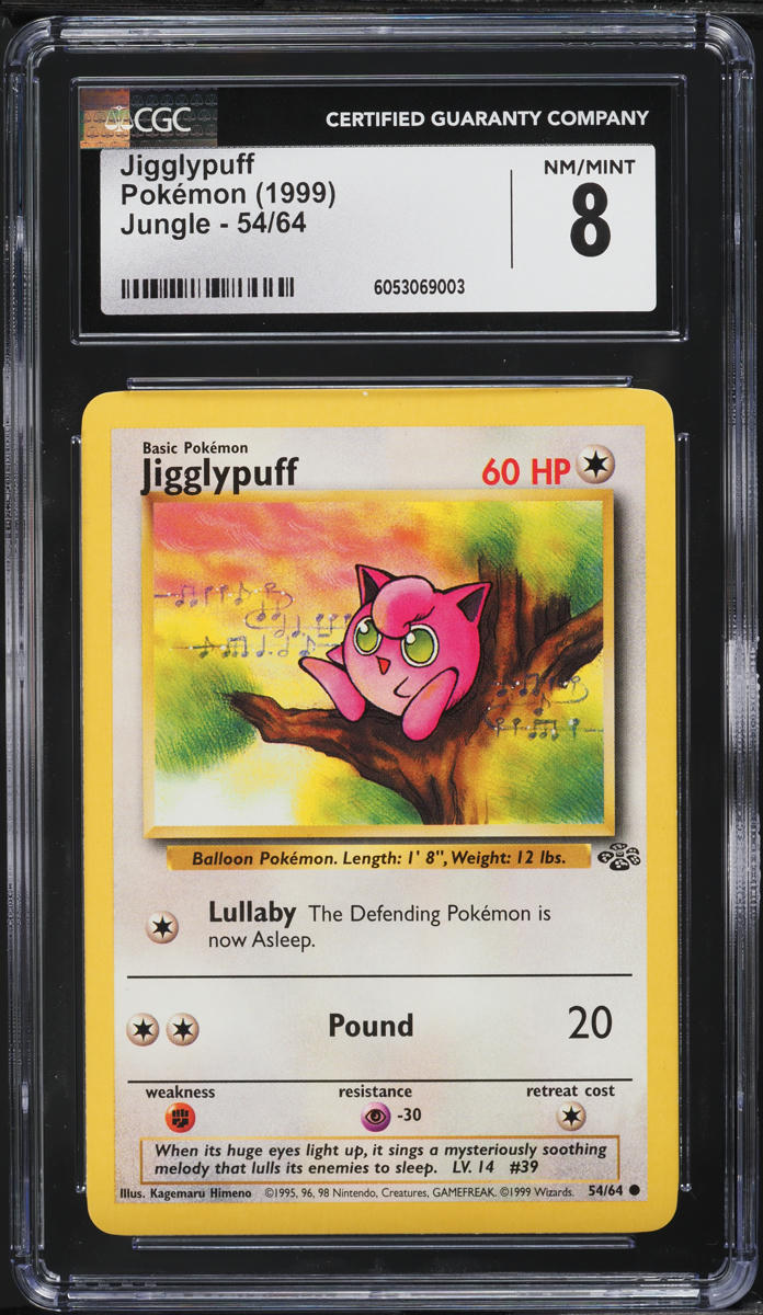 1999 Pokemon Jungle Jigglypuff #54 CGC 8 NM-MT