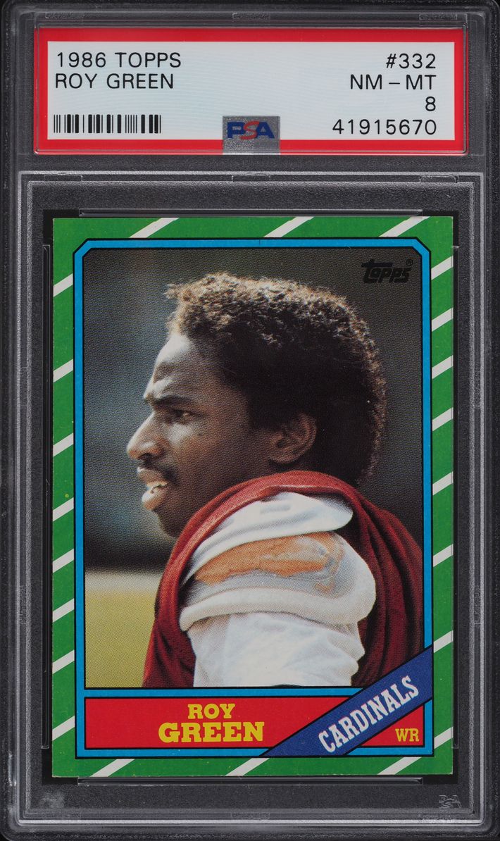 1986 Topps Football Roy Green #332 PSA 8 NM-MT