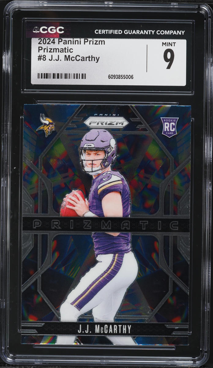 2024 Panini Prizm Prizmatic JJ McCarthy ROOKIE #8 CGC 9 MINT
