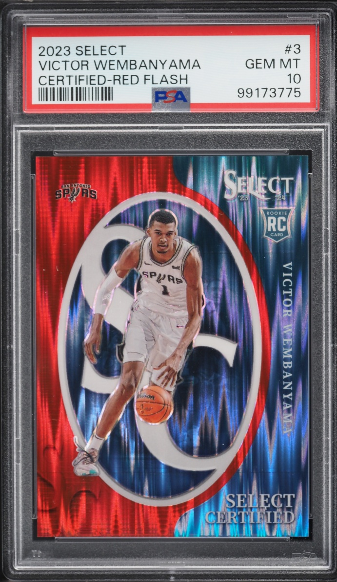 2023 Select Certified Red Flash Victor Wembanyama ROOKIE /99 #3 PSA 10 GEM MINT