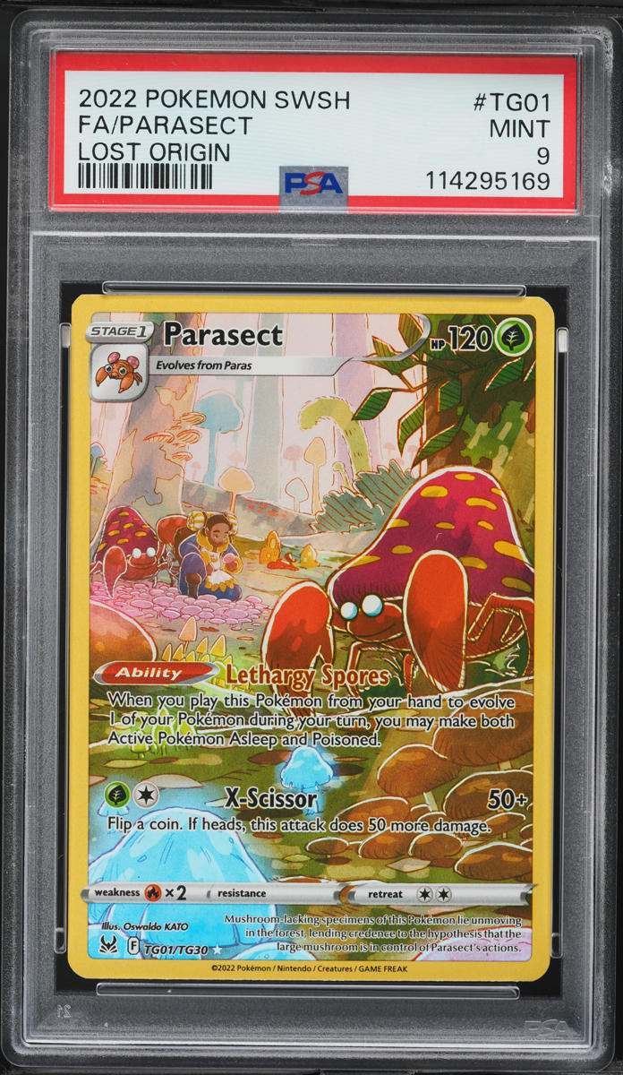 2022 Pokemon Sword & Shield Lost Origin CHR Parasect #TG1 PSA 9 MINT