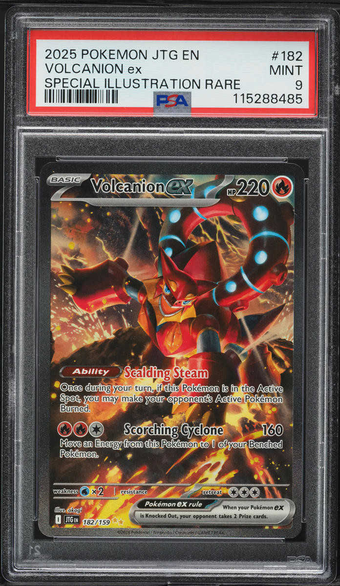 2025 Pokemon Scarlet & Violet Journey Together SIR Volcanion ex #182 PSA 9 MINT