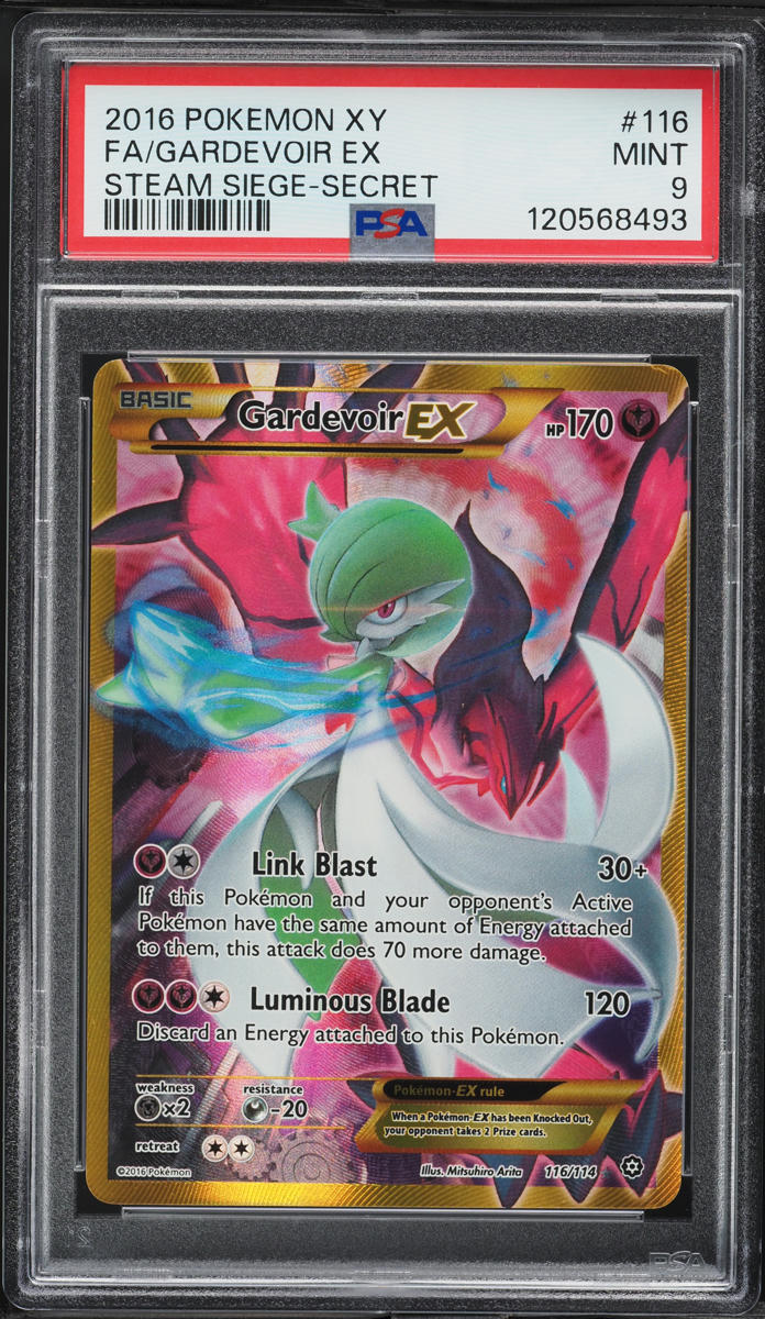 2016 Pokemon XY Steam Siege Full Art Gardevoir EX #116 PSA 9 MINT