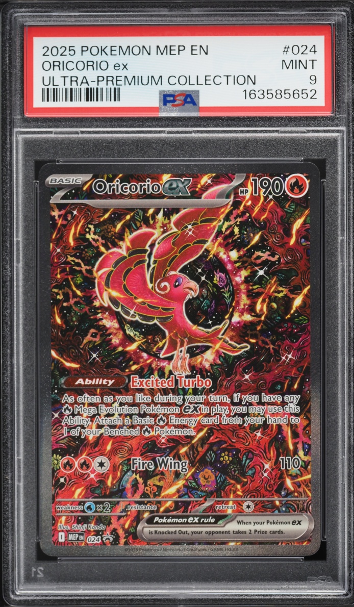 2025 Pokemon Mega Evolution Promo Ultra Premium Full Art Oricorio ex #24 PSA 9 MINT