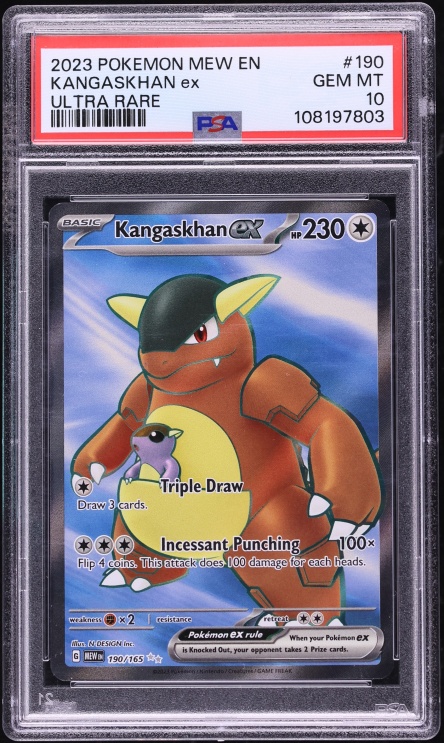2023 Pokemon Scarlet & Violet 151 Full Art Kangaskhan ex #190 PSA 10 GEM MINT