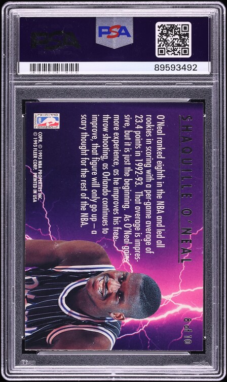 1993 Ultra Scoring Kings Shaquille O'Neal #8 PSA 9 MINT - Photo 2