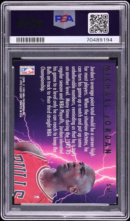 1993 Ultra Scoring Kings Michael Jordan #5 PSA 6 EXMT - Photo 2