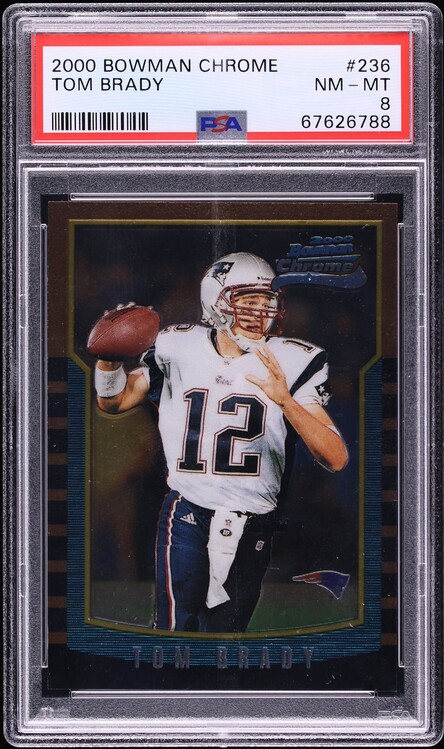 2000 Bowman Chrome Tom Brady ROOKIE #236 PSA 8 NM-MT - Photo 1