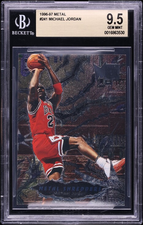 1996 Metal Shredders Michael Jordan #241 BGS 9.5 GEM MINT - Photo 1
