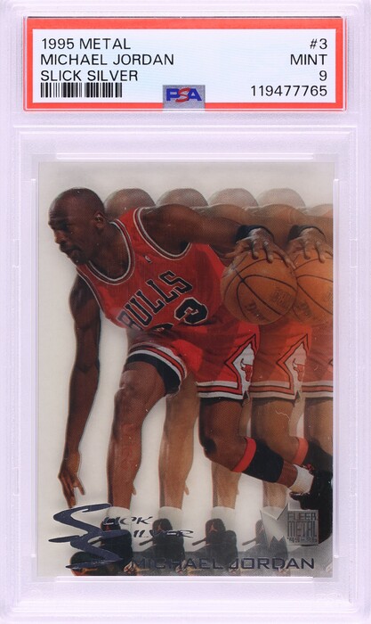 1995 Metal Slick Silver Michael Jordan #3 PSA 9 MINT - Photo 1