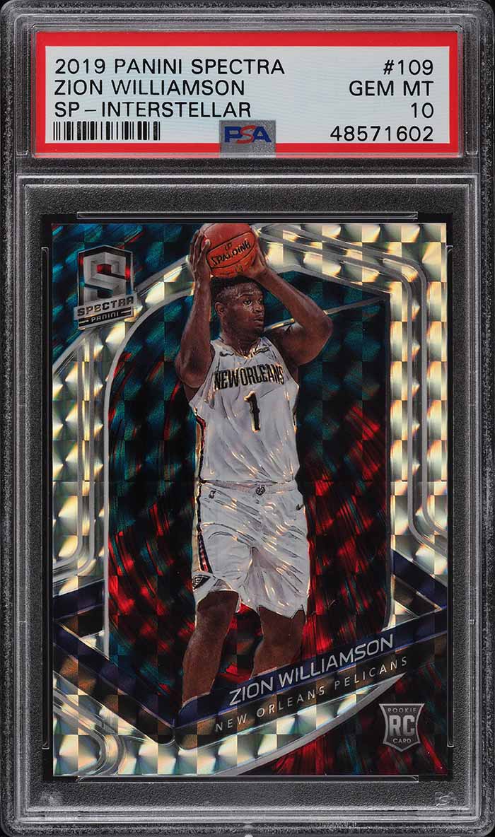 2019 Panini Mosaic White Zion Williamson ROOKIE /25 #209 PSA 10