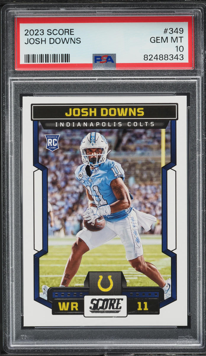 2023 Score Football Josh Downs ROOKIE #349 PSA 10 GEM MINT