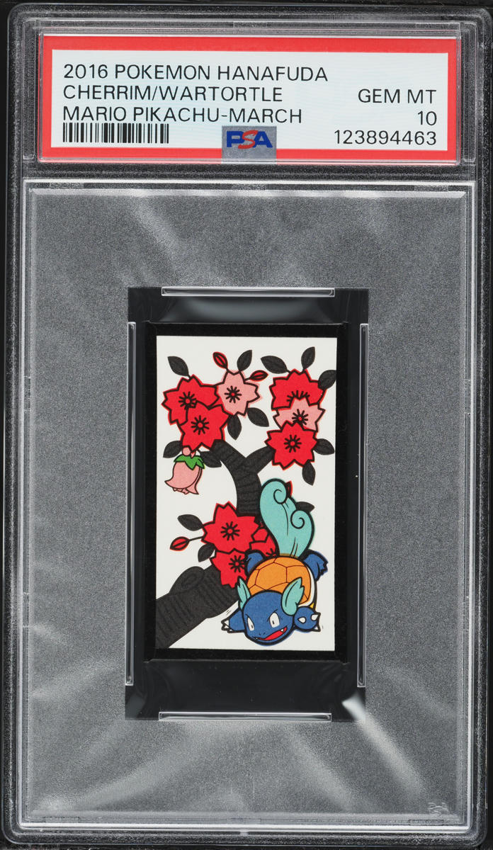 2016 Pokemon Hanafuda Mario Pikachu March Cherrim Wartortle PSA 10