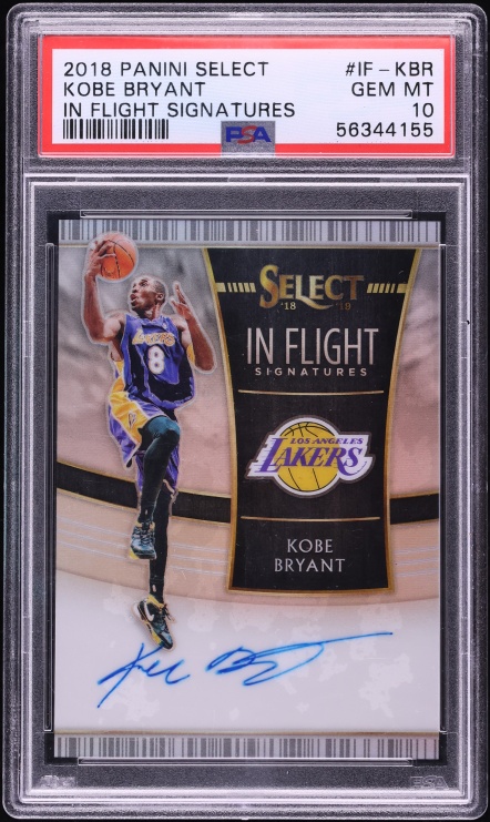 2018 Select In-Flight Kobe Bryant AUTO /49 PSA 10 GEM MINT