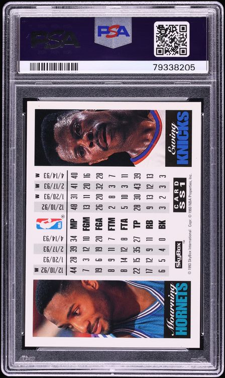 1993 Skybox Premium Showdown Alonso Mourning & Patrick Ewing #SS1 PSA 10 GEM MINT