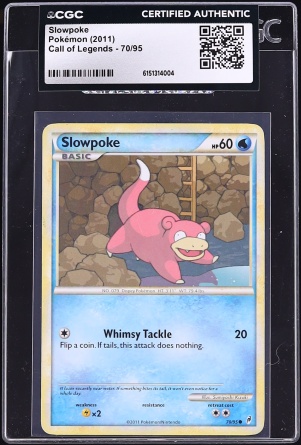 2011 Pokemon Call Of Legends Slowpoke #70 CGC AUTH